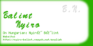 balint nyiro business card